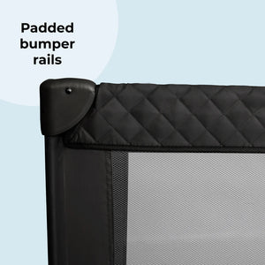 My Babiie Travel Cot - Black Quilted - For Your Little One