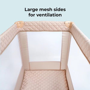 My Babiie Travel Cot - Blush Quilted - For Your Little One