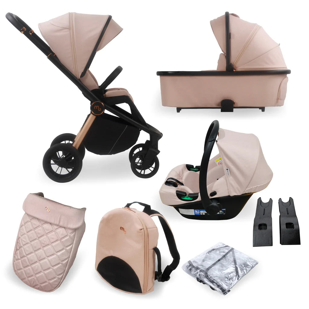 My Babiie MB450i 3-in-1 Travel System with i-Size Car Seat - Pastel Pink - No | For Your Little One