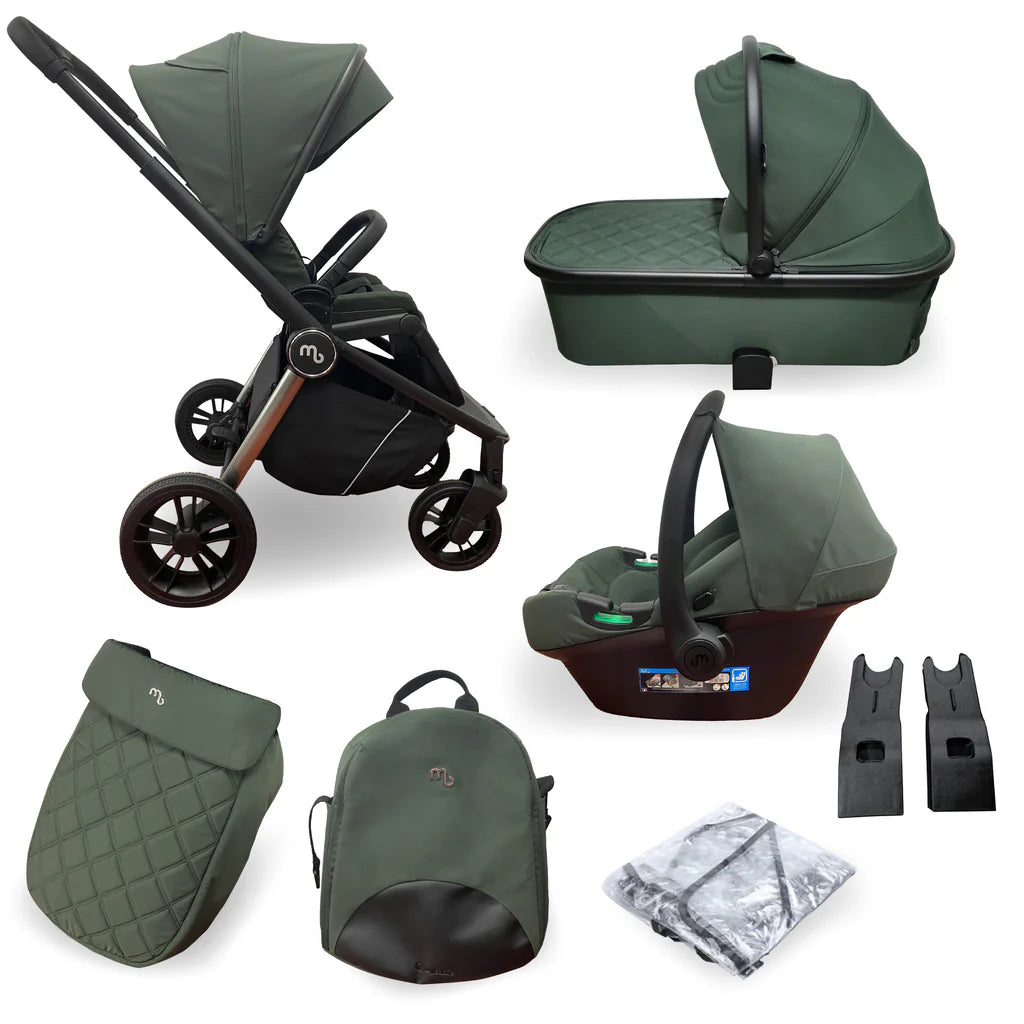 My Babiie MB450i 3-in-1 Travel System with i-Size Car Seat - Forest Green - No | For Your Little One