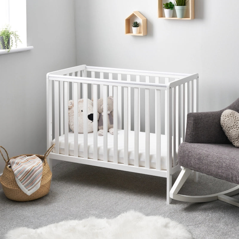 Obaby Bantam Cot & Fibre Mattress - White -  | For Your Little One