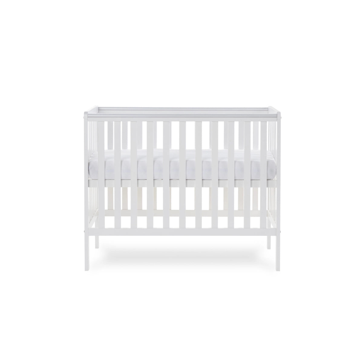 Obaby Bantam Space Saver Cot + Fibre Mattress - White -  | For Your Little One