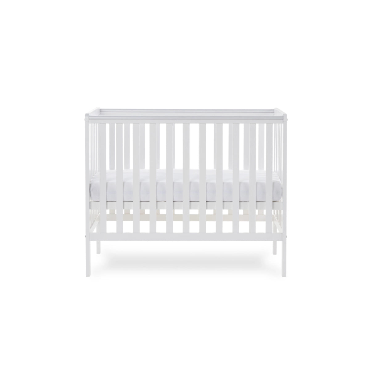 Obaby Bantam Cot & Fibre Mattress - White -  | For Your Little One