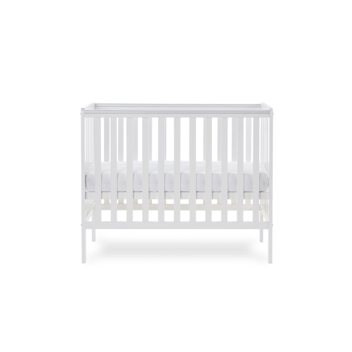 Obaby Bantam Cot & Fibre Mattress - White   