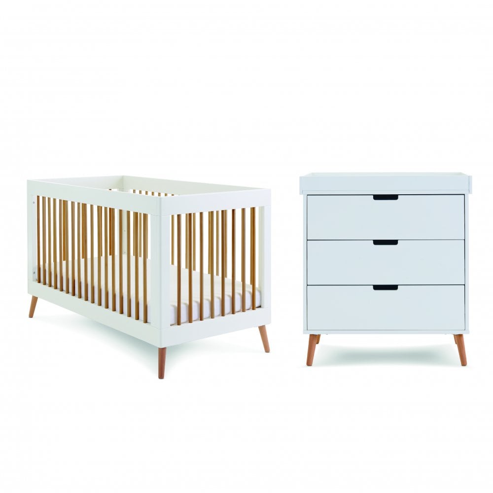 Obaby Maya 2 Piece Room Set - White with Natural -  | For Your Little One