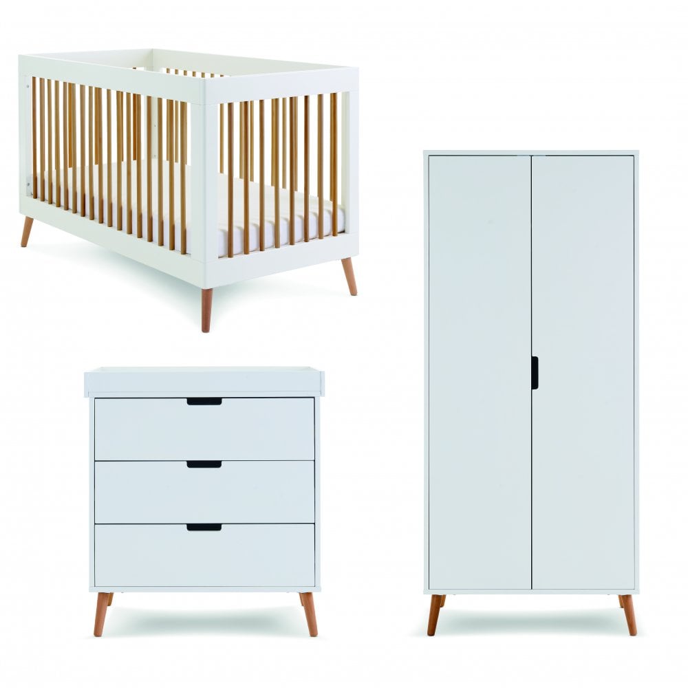 Obaby Maya 3 Piece Room Set - White with Natural -  | For Your Little One
