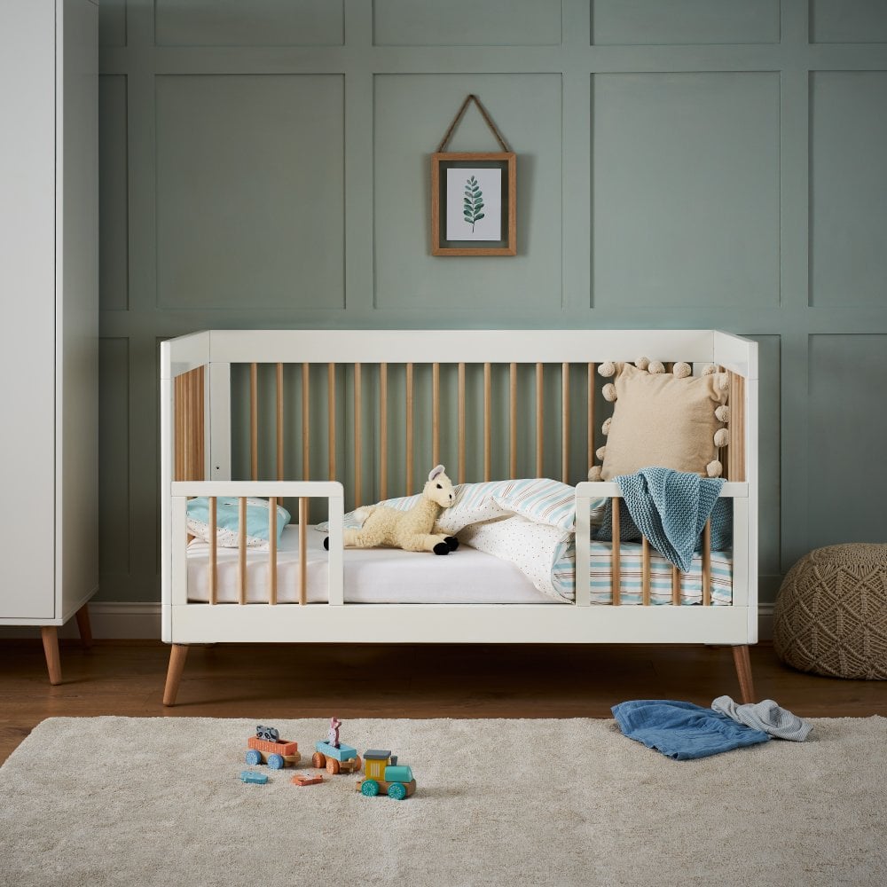 Obaby Maya Cot Bed - White with Natural -  | For Your Little One