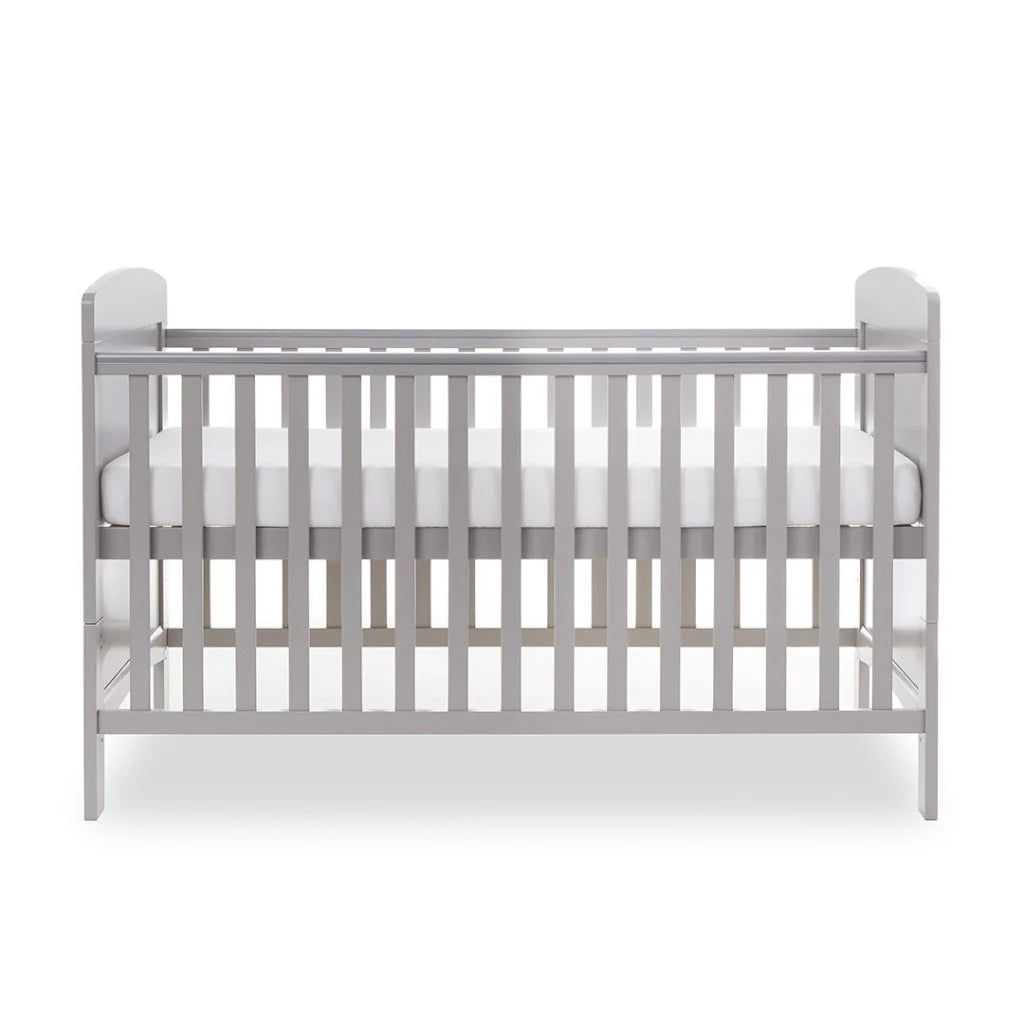 Obaby Grace Cot Bed + Fibre Mattress - Warm Grey -  | For Your Little One
