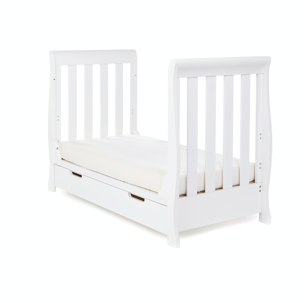 OBABY STAMFORD MINI COT BED & MOISTURE MANAGEMENT MATTRESS - WHITE -  | For Your Little One