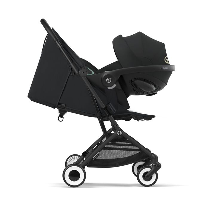 Cybex Orfeo Silver Stroller Inc Raincover - Magic Black   