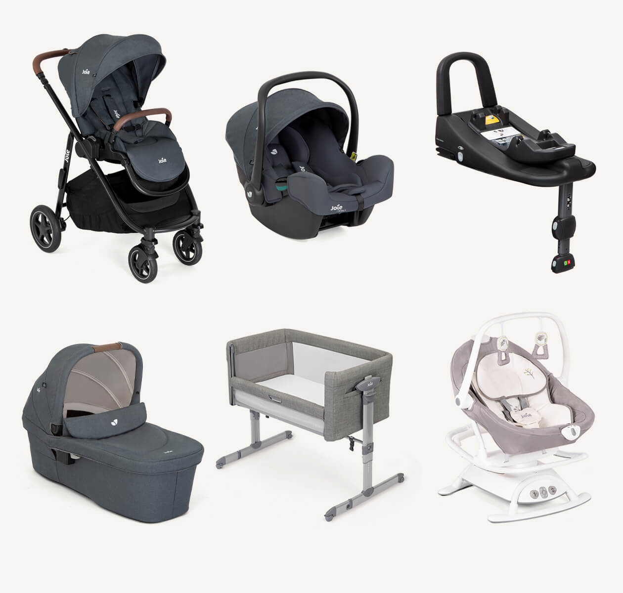 Joie Versatrax Newborn Essentials Travel system Bundle -Moonlight   