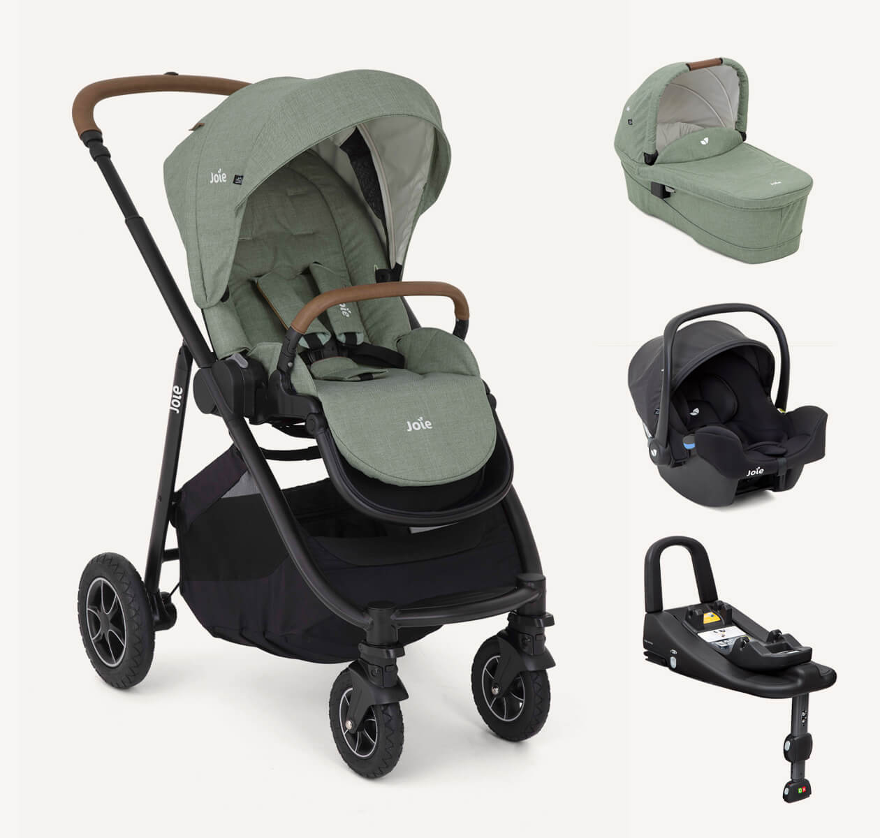 Joie Versatrax On The Go Bundle Travel System - Laurel   