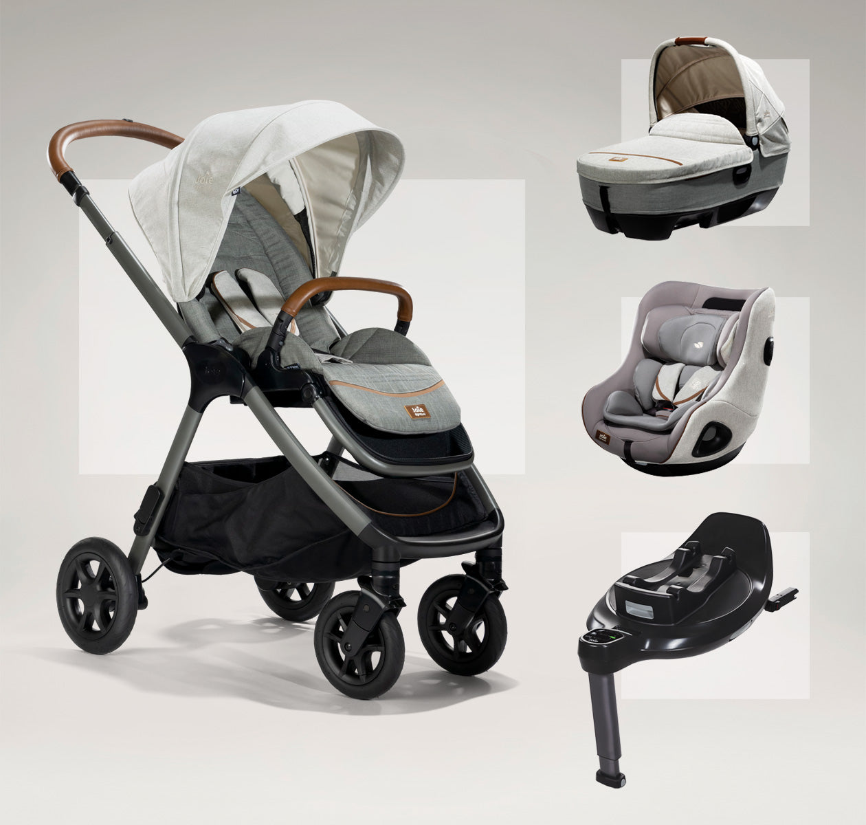 Joie Finiti Flex Grow Ready Travel System - Oyster   