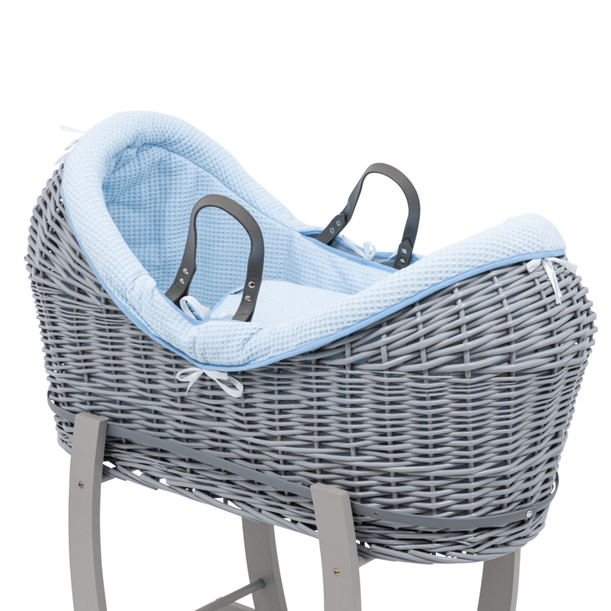 Pod Blue Waffle Moses Basket Bedding Set - For Your Little One