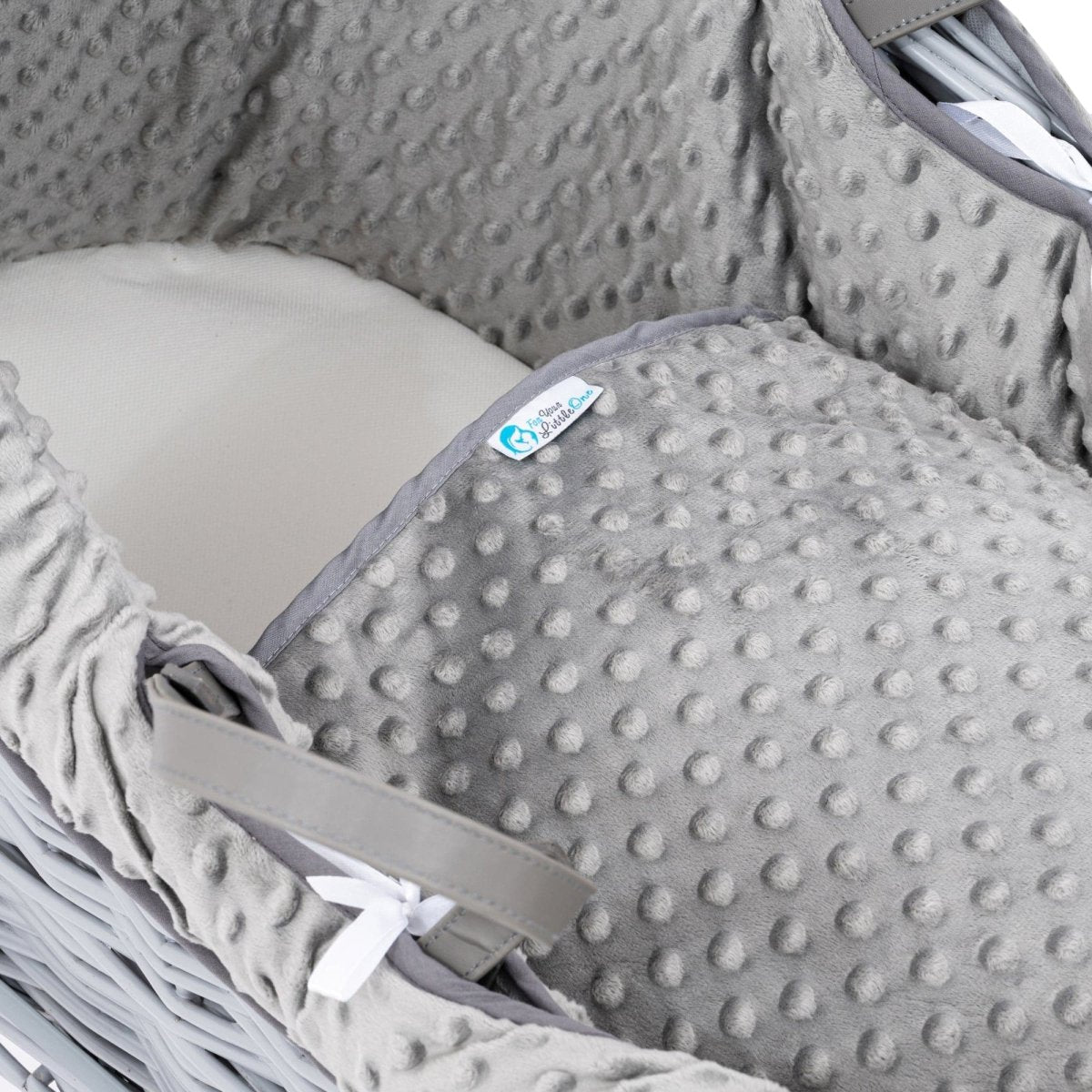 Pod Grey Dimple Moses Basket Bedding Set - For Your Little One