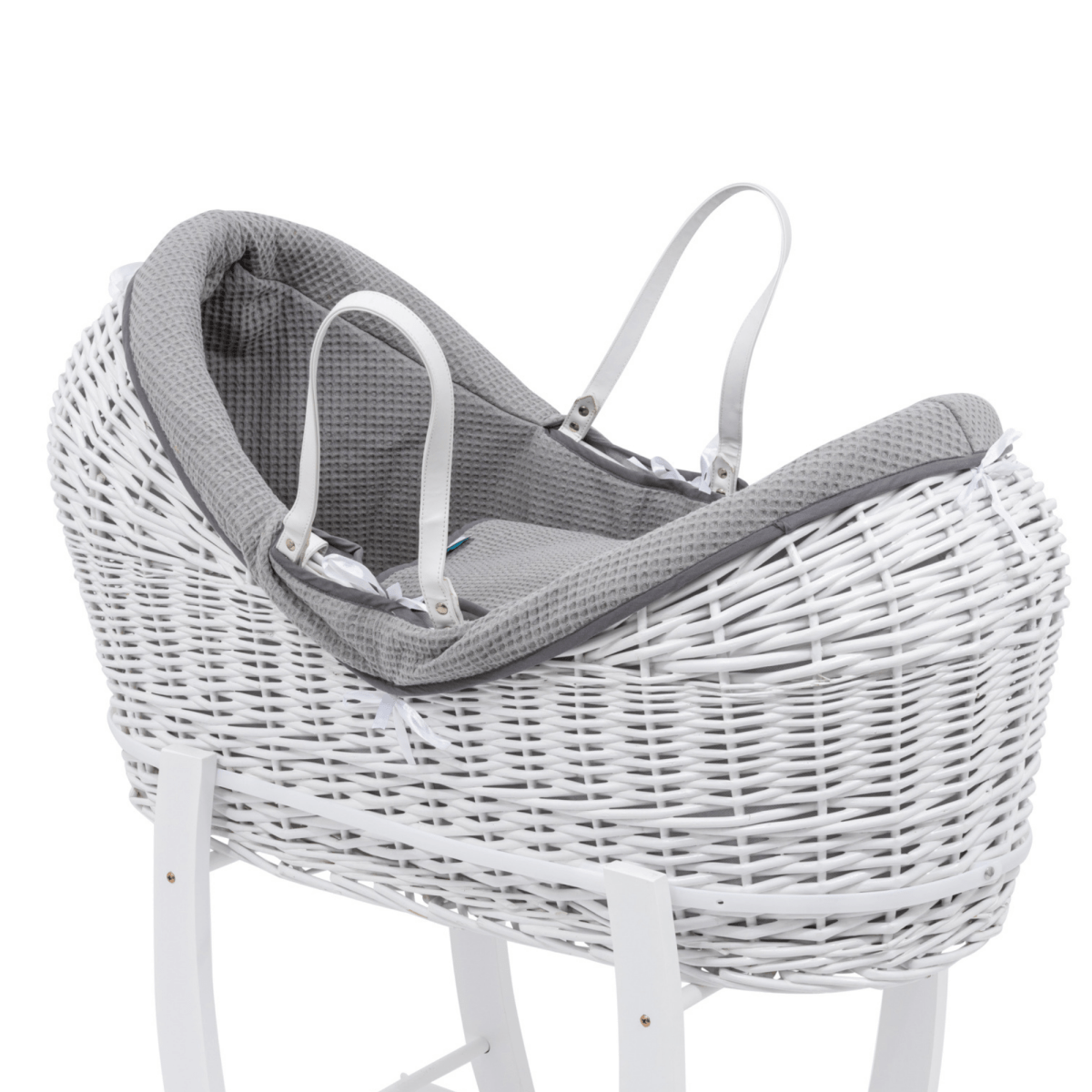 Pod Grey Waffle Moses Basket Bedding Set - For Your Little One