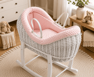 Pod Pink Dimple Moses Basket Bedding Set (Basket Not Included!) - For Your Little One