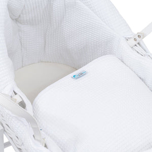 Pod White Waffle Moses Basket Bedding Set - For Your Little One
