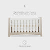 Cuddleco Lana Cot Bed - Ash & White