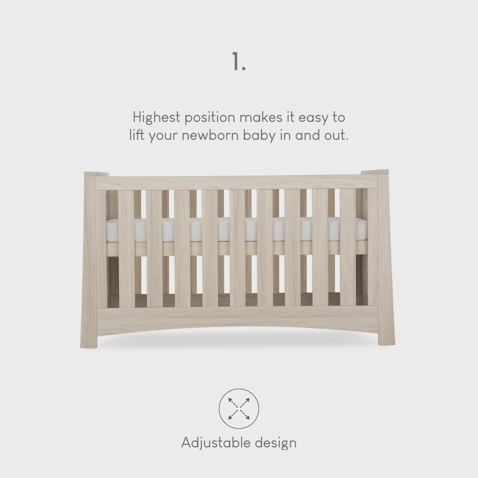 Cuddleco Isla Cot Bed - Ash