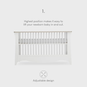 Cuddleco Clara Cot Bed - White & Ash
