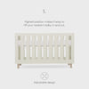 Cuddleco Harper Cot Bed - Cream & Ash