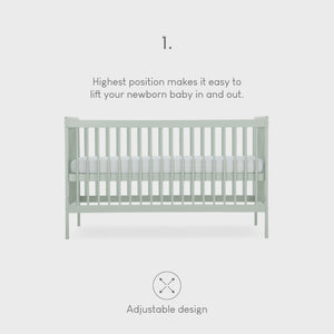 Cuddleco Nola Cot bed - Sage Green
