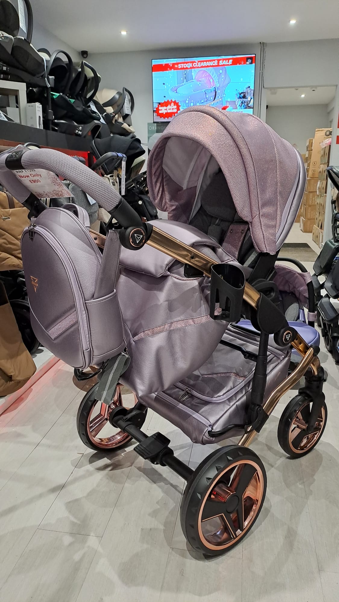 Junama Dolce 3 In 1 Travel System - Lilac / Rose Gold **Showroom Display**