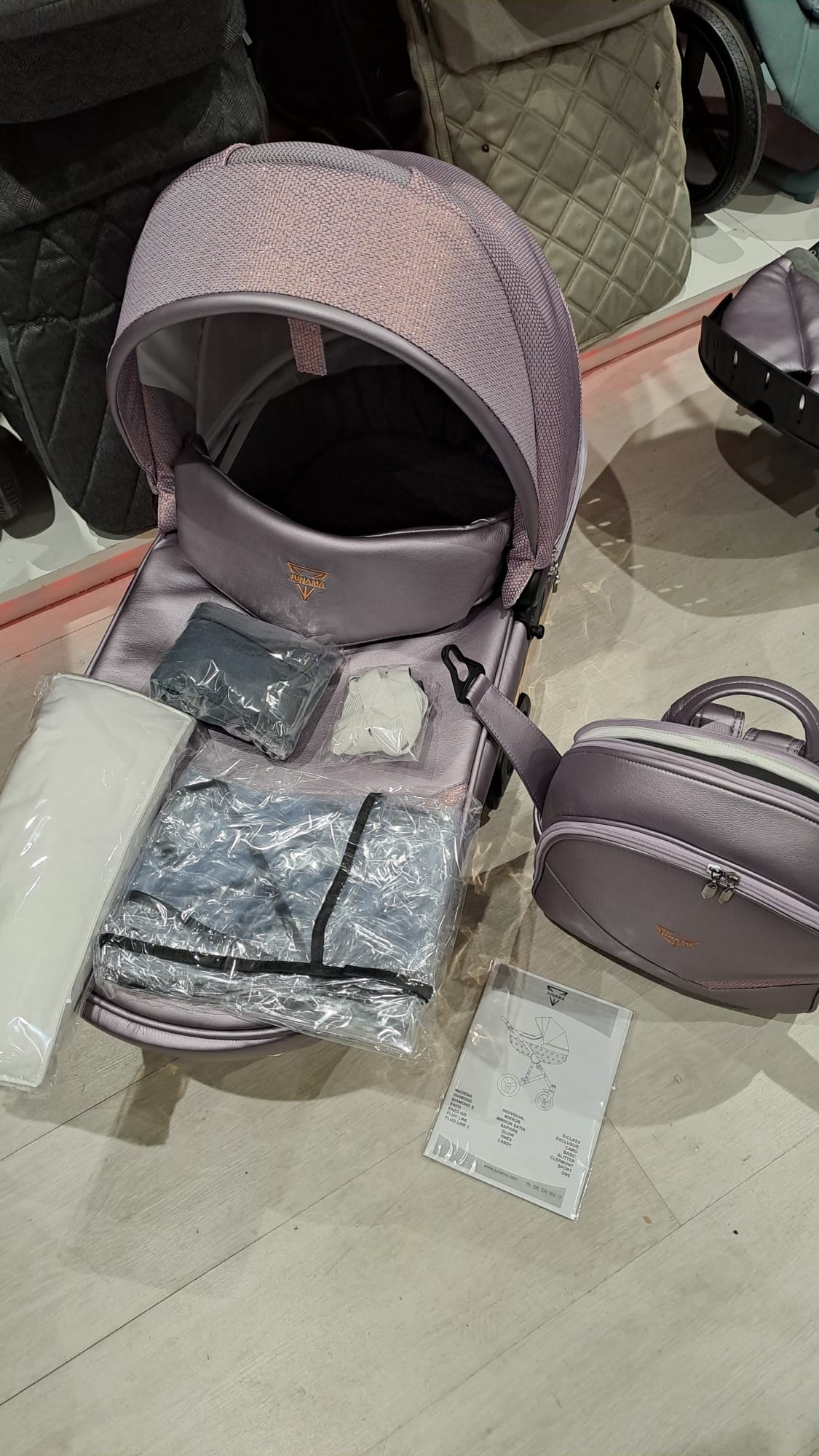 Junama Dolce 3 In 1 Travel System - Lilac / Rose Gold **Showroom Display**