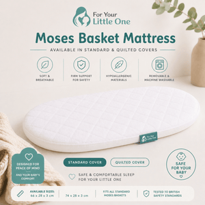 Quilted Moses Basket Mattress 66 x 28 x 3 cm - For Your Little One