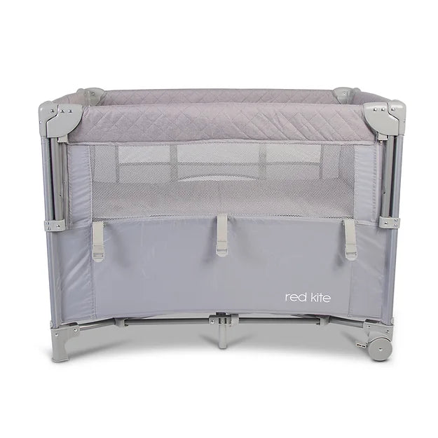 Red Kite Dreamer Bedside Crib - Quilt Grey - For Your Little One
