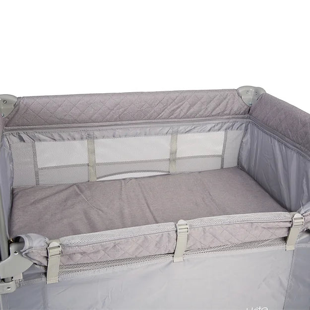 Red Kite Dreamer Bedside Crib - Quilt Grey - For Your Little One