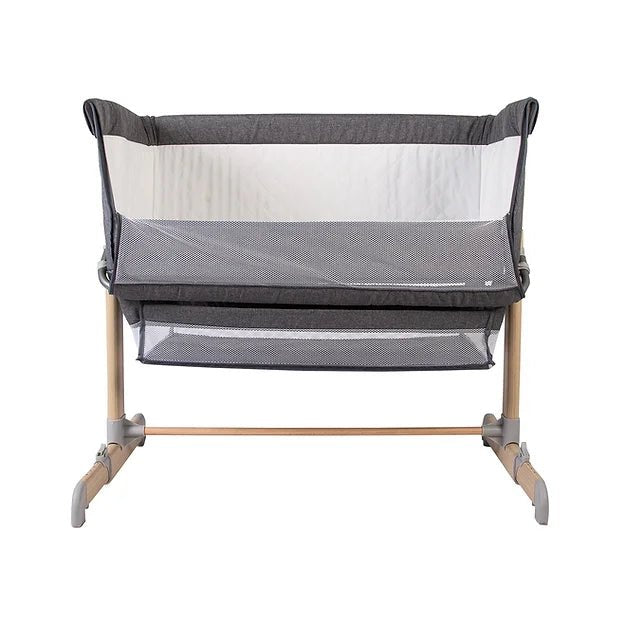 Red Kite Una Bedside Crib/Co Sleeper - Grey - For Your Little One