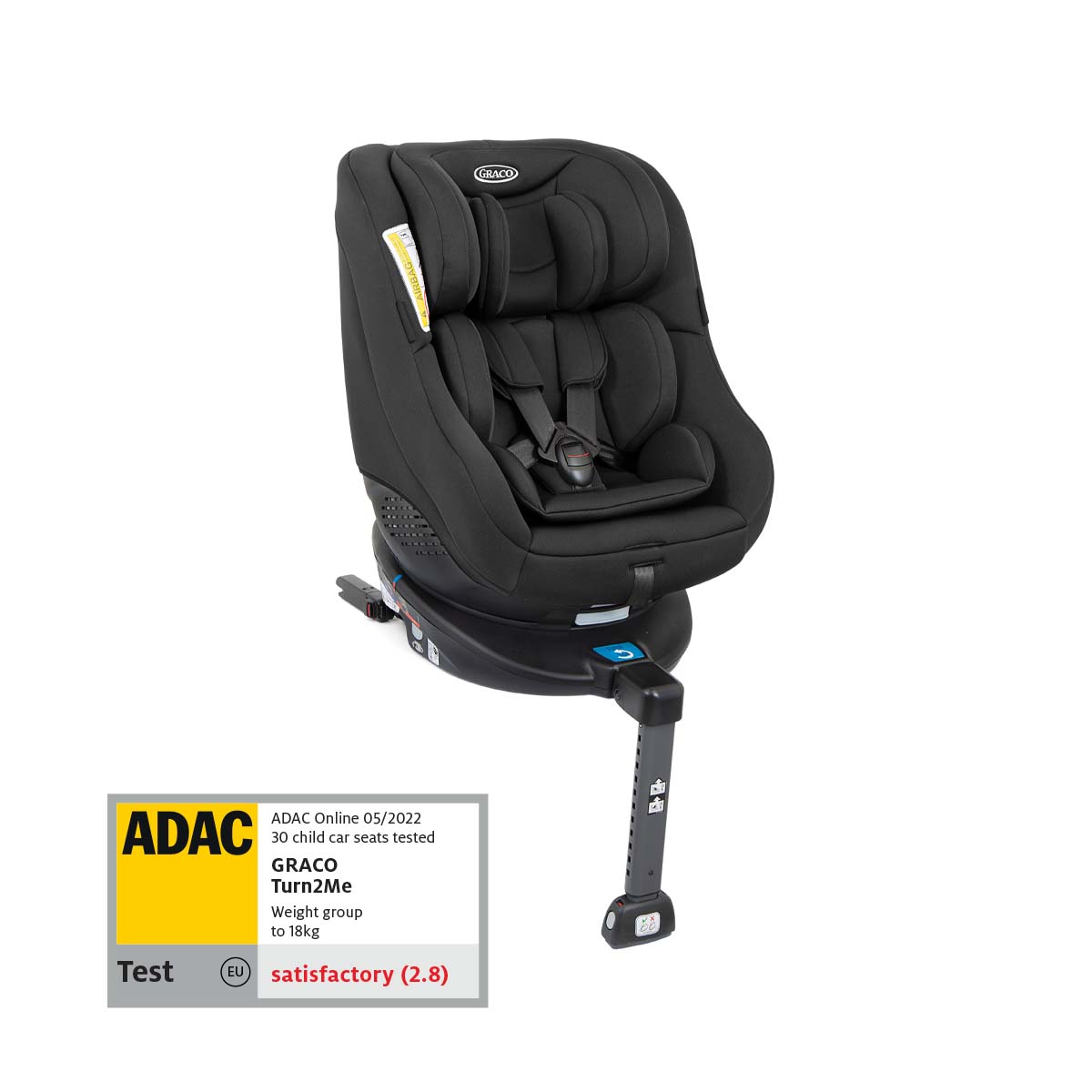 GRACO TURN2ME ISOFIX GROUP 0+/1 ROTATING CAR SEAT - BLACK -  | For Your Little One