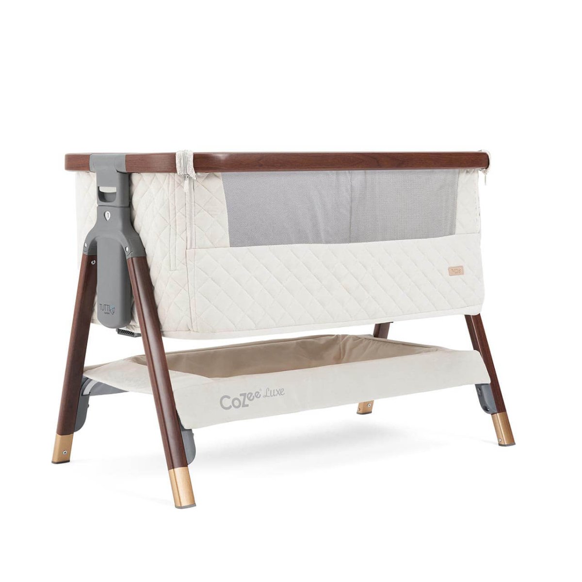 Tutti Bambini CoZee Luxe Bedside Crib - Walnut/Cream Tutti Bambini - For Your Little One