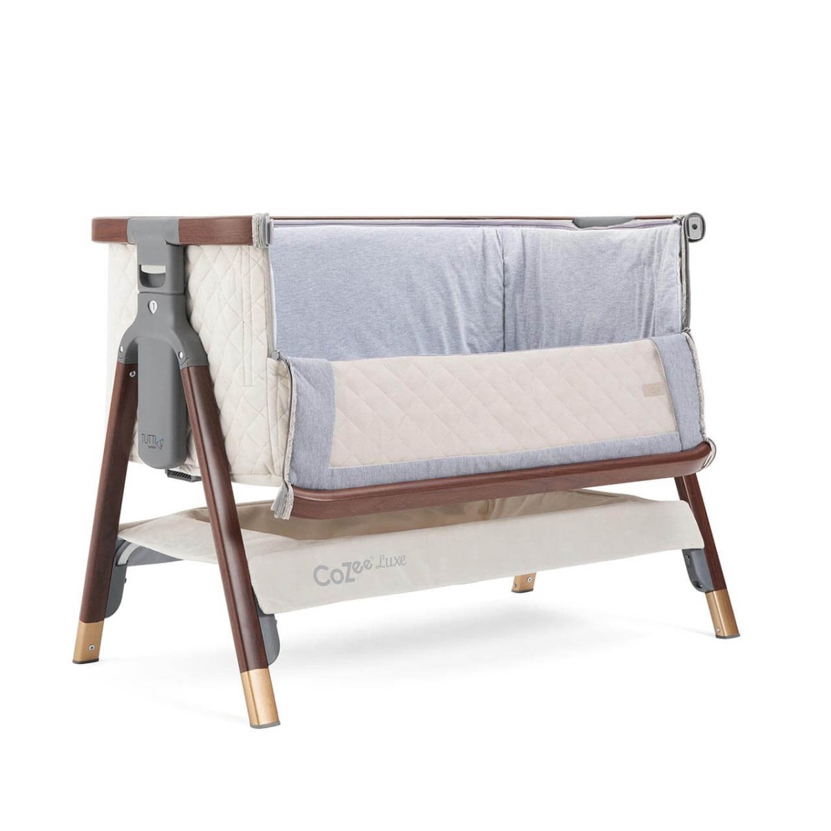 Tutti Bambini CoZee Luxe Bedside Crib - Walnut/Cream Tutti Bambini - For Your Little One