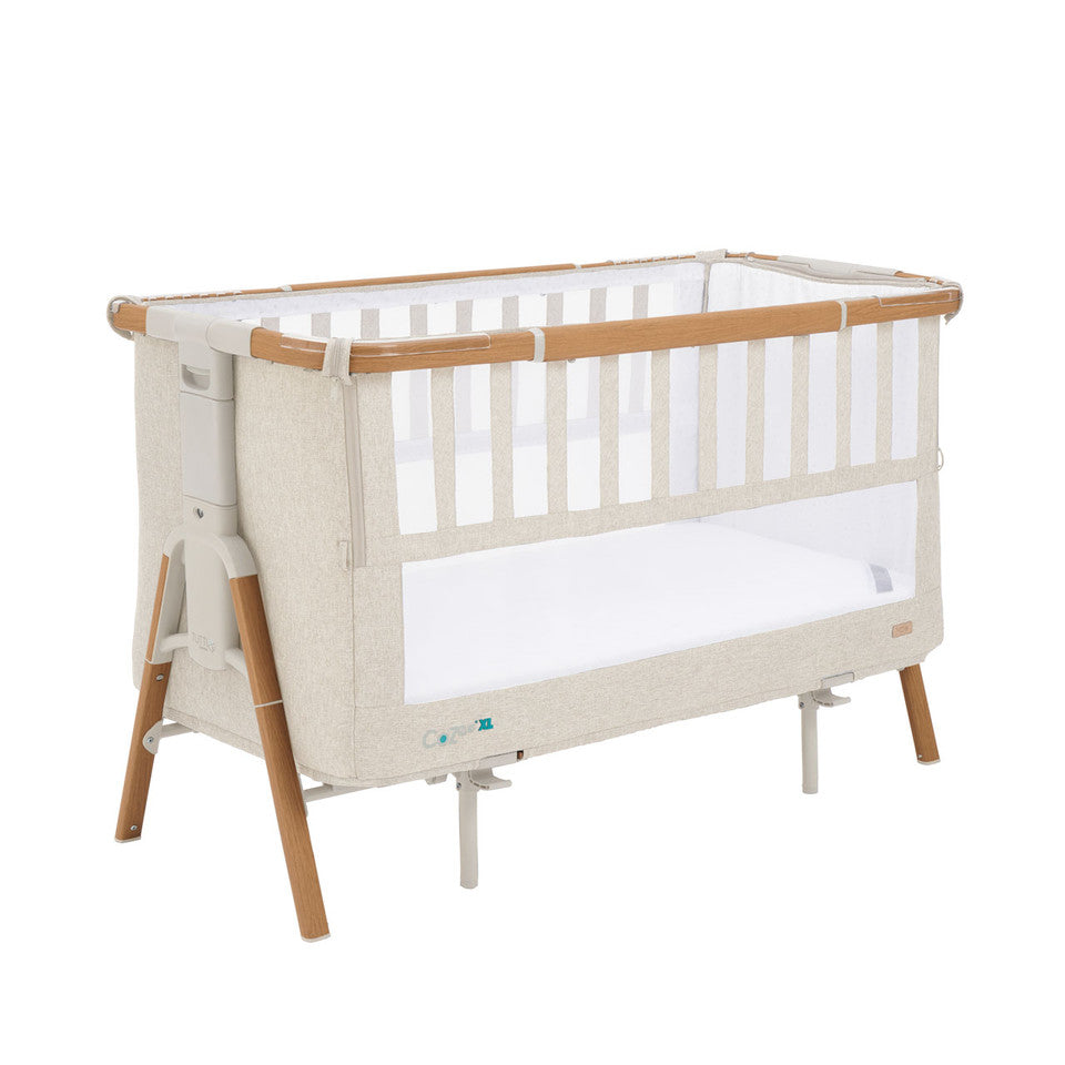 Tutti Bambini Cozee XL Bedside Crib & Cot - Scandinavian Walnut / Ecru -  | For Your Little One