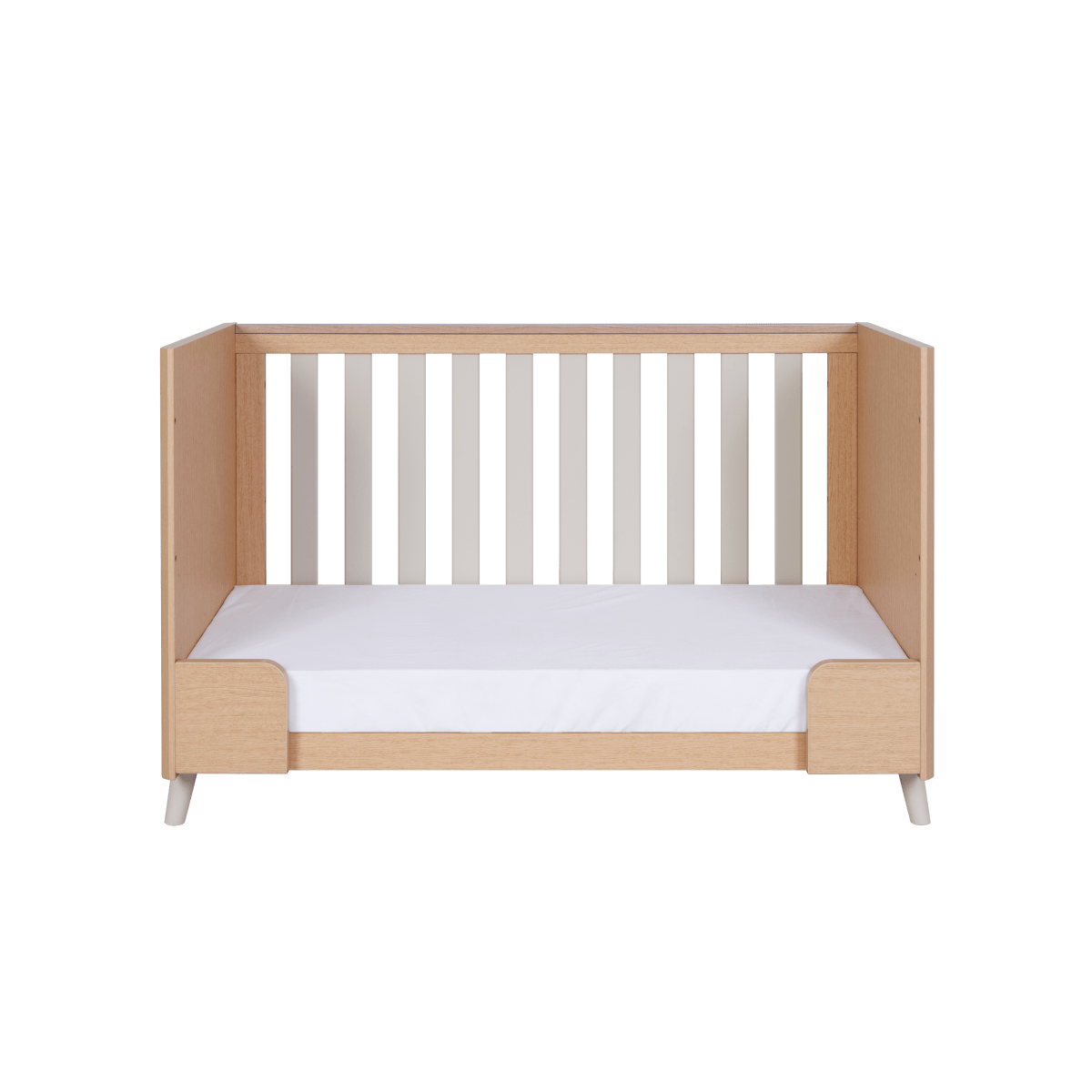 Tutti Bambini Fika Cot Bed - White Sand/Light Oak - For Your Little One