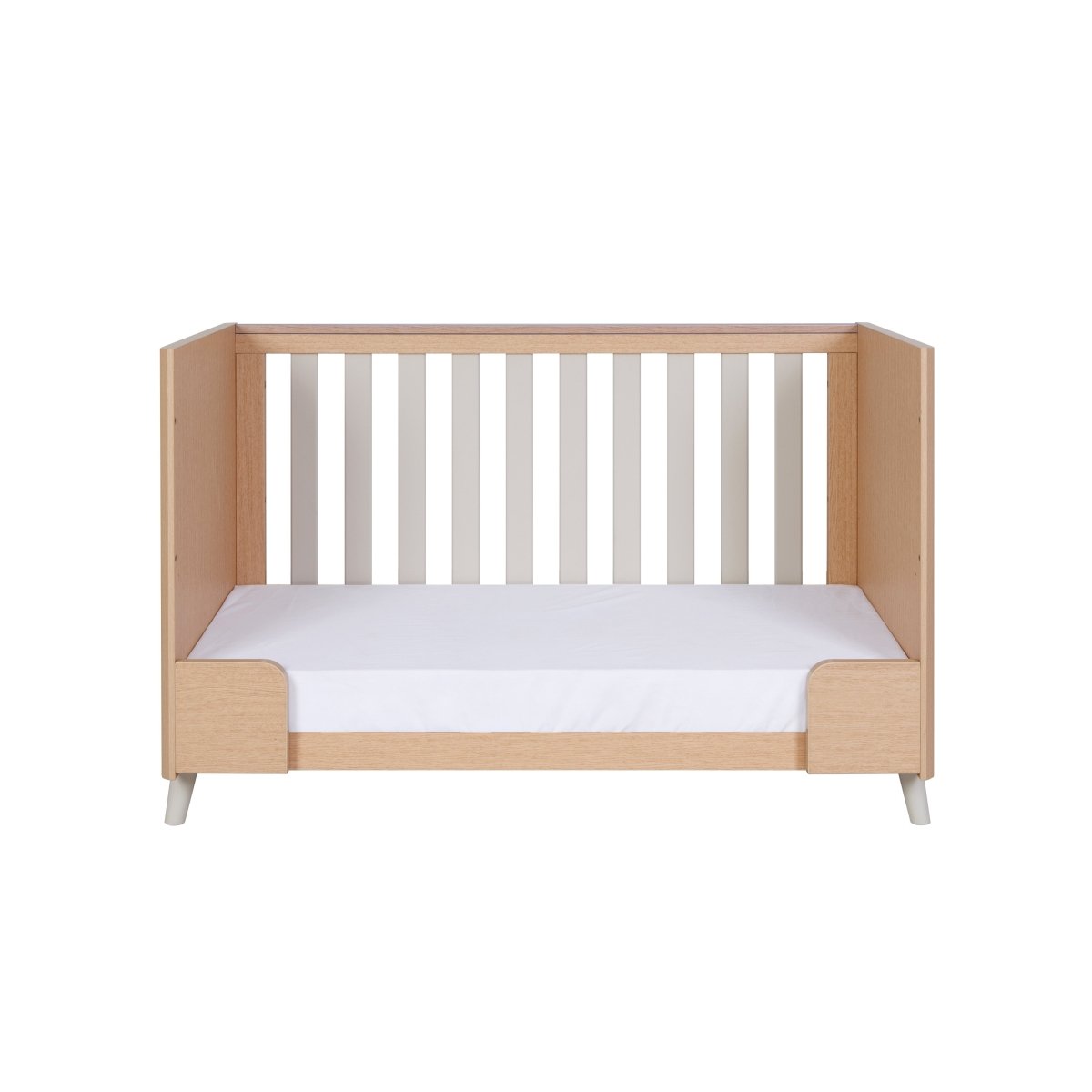 Tutti Bambini Fika Cot Bed - White Sand/Light Oak - For Your Little One