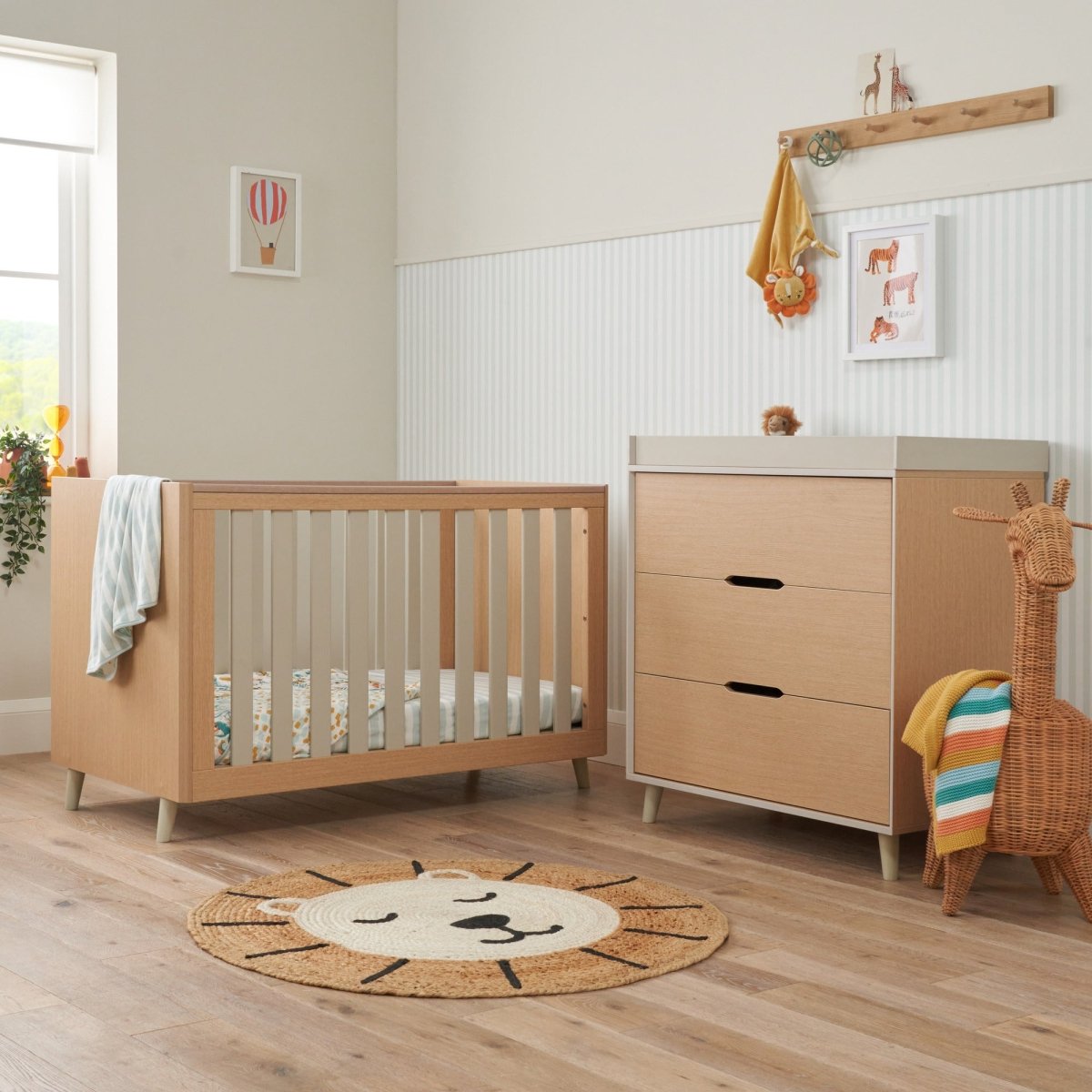 Tutti Bambini Fika Mini 2pc Room Set - Light Oak/White Sand - For Your Little One