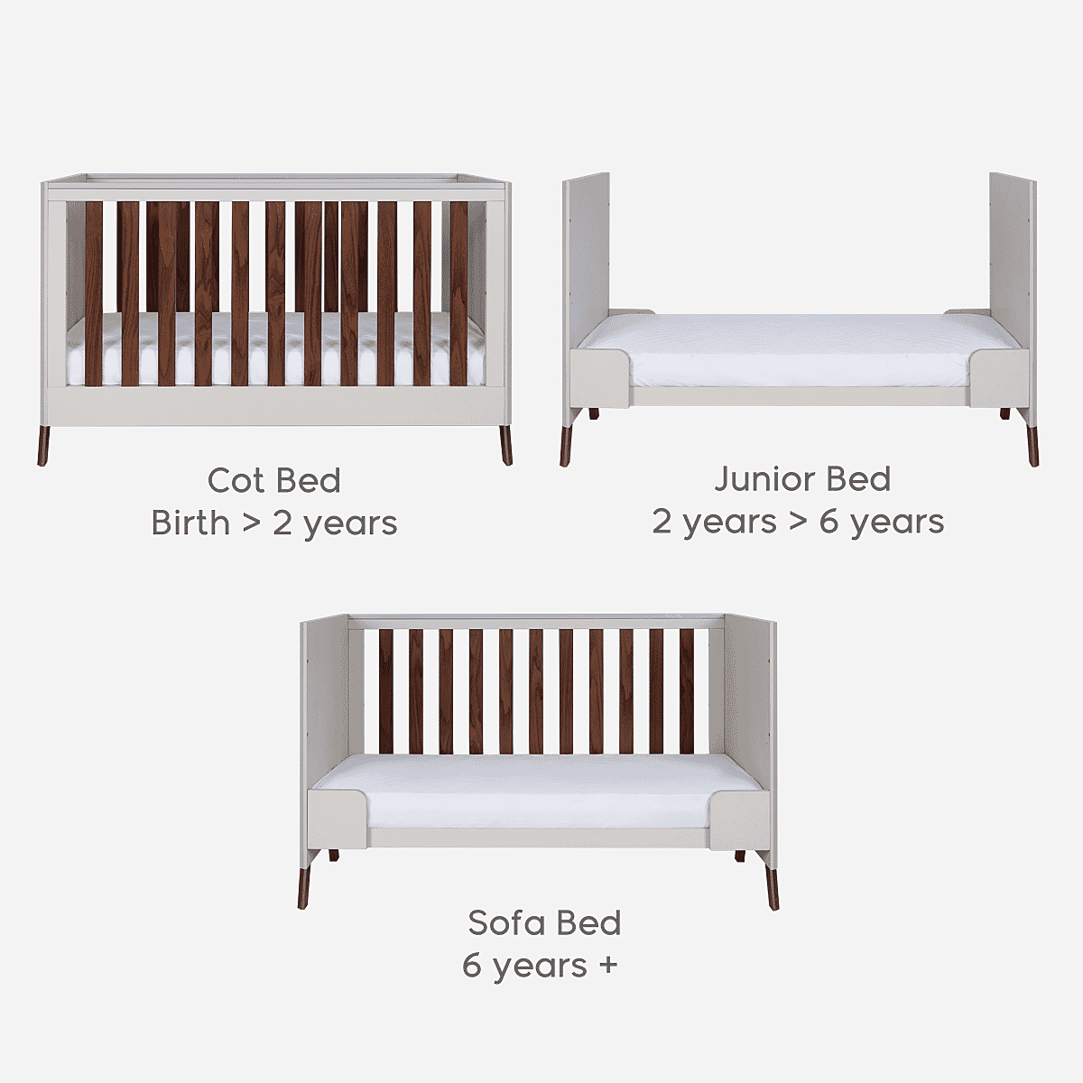 Tutti Bambini Fuori 3pc Room Set - White Sand/Warm Walnut - For Your Little One