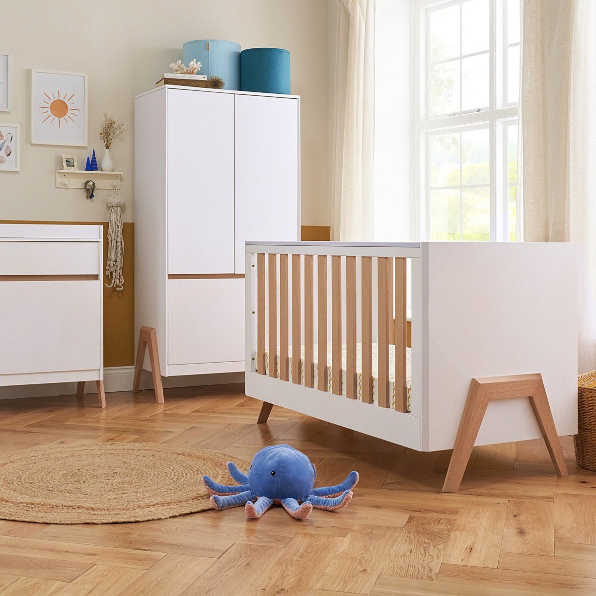 Tutti Bambini Fuori 3pc Room Set - White/Light Oak - For Your Little One