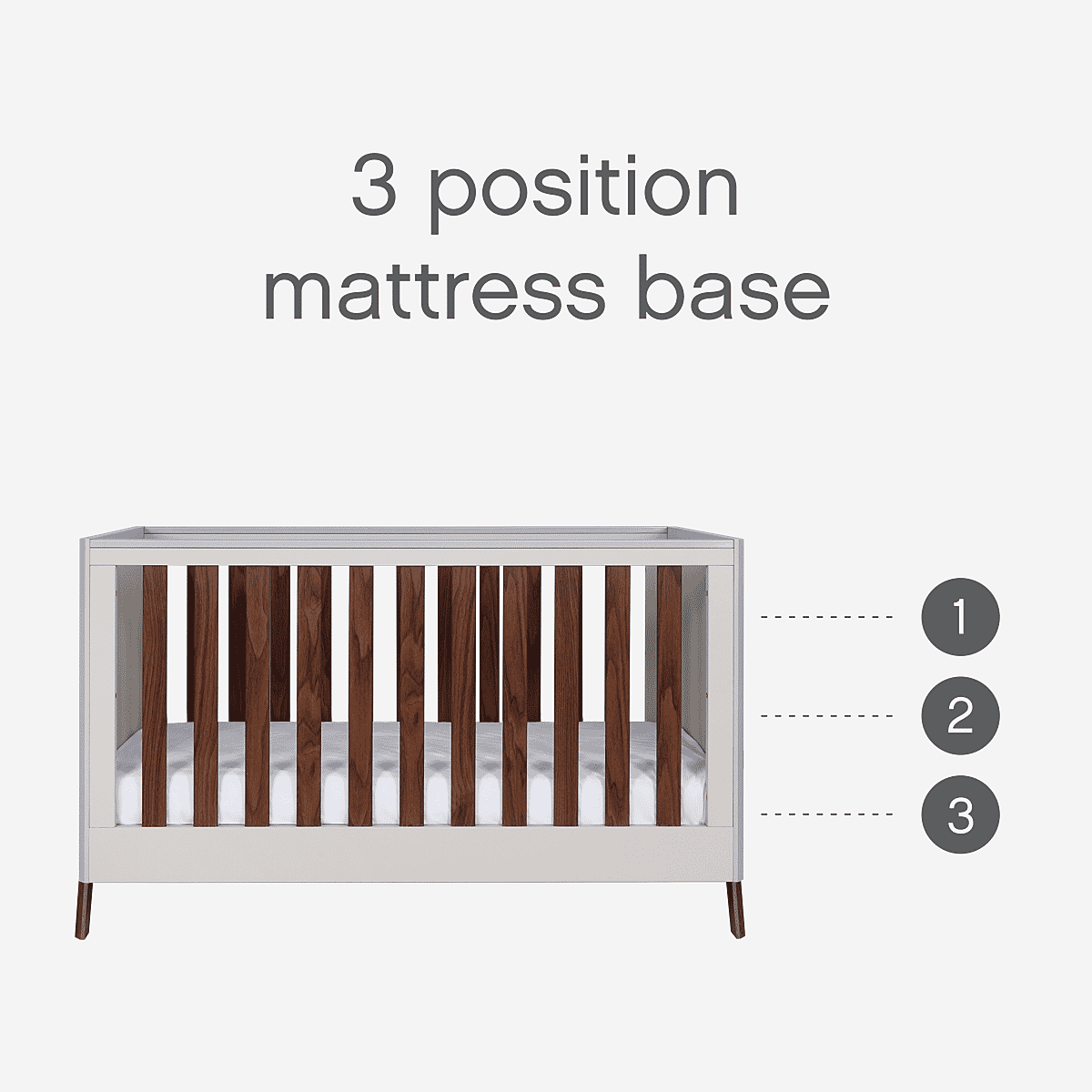 Tutti Bambini Fuori Cot Bed - Warm Walnut/White Sand - For Your Little One