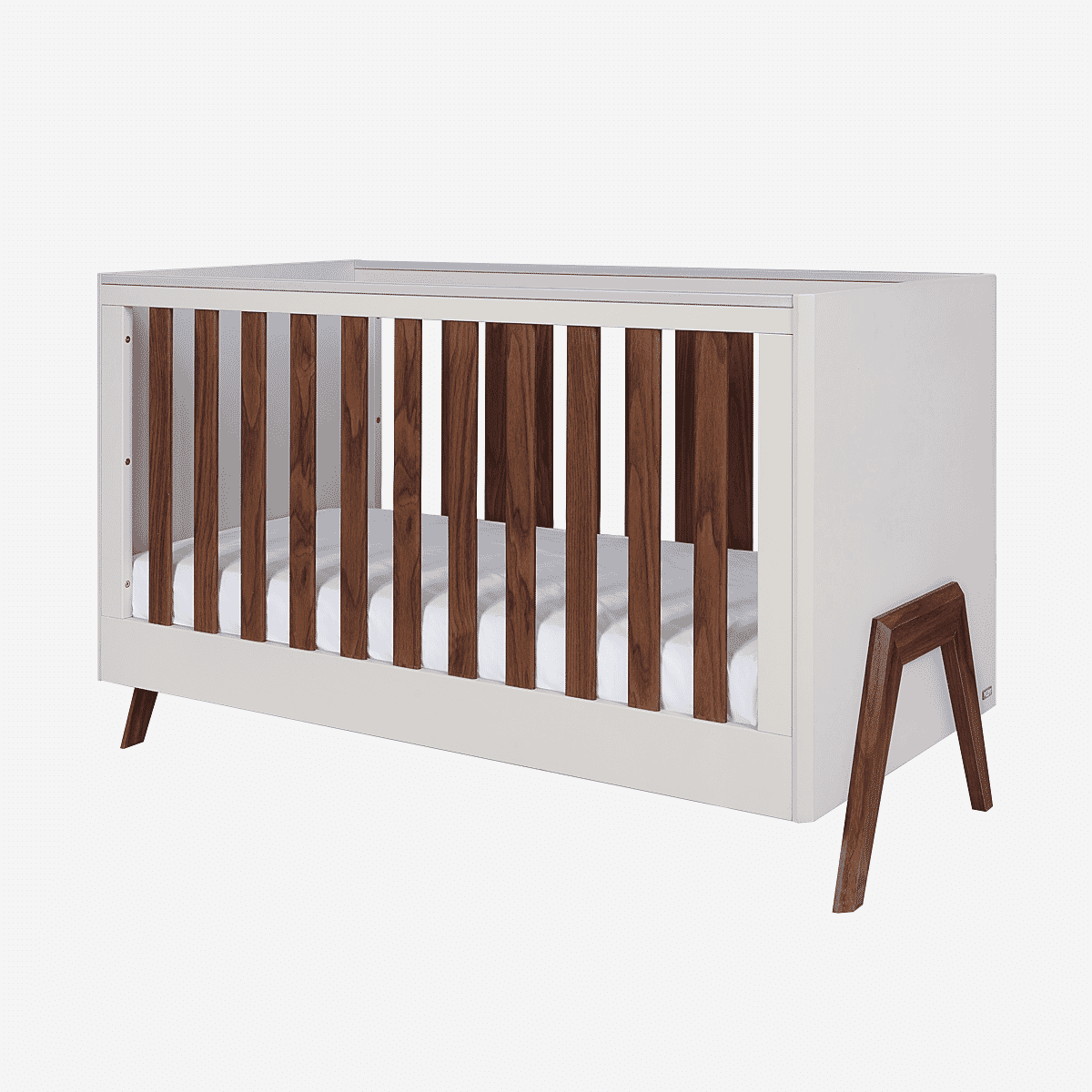 Tutti Bambini Fuori Cot Bed - Warm Walnut/White Sand - For Your Little One