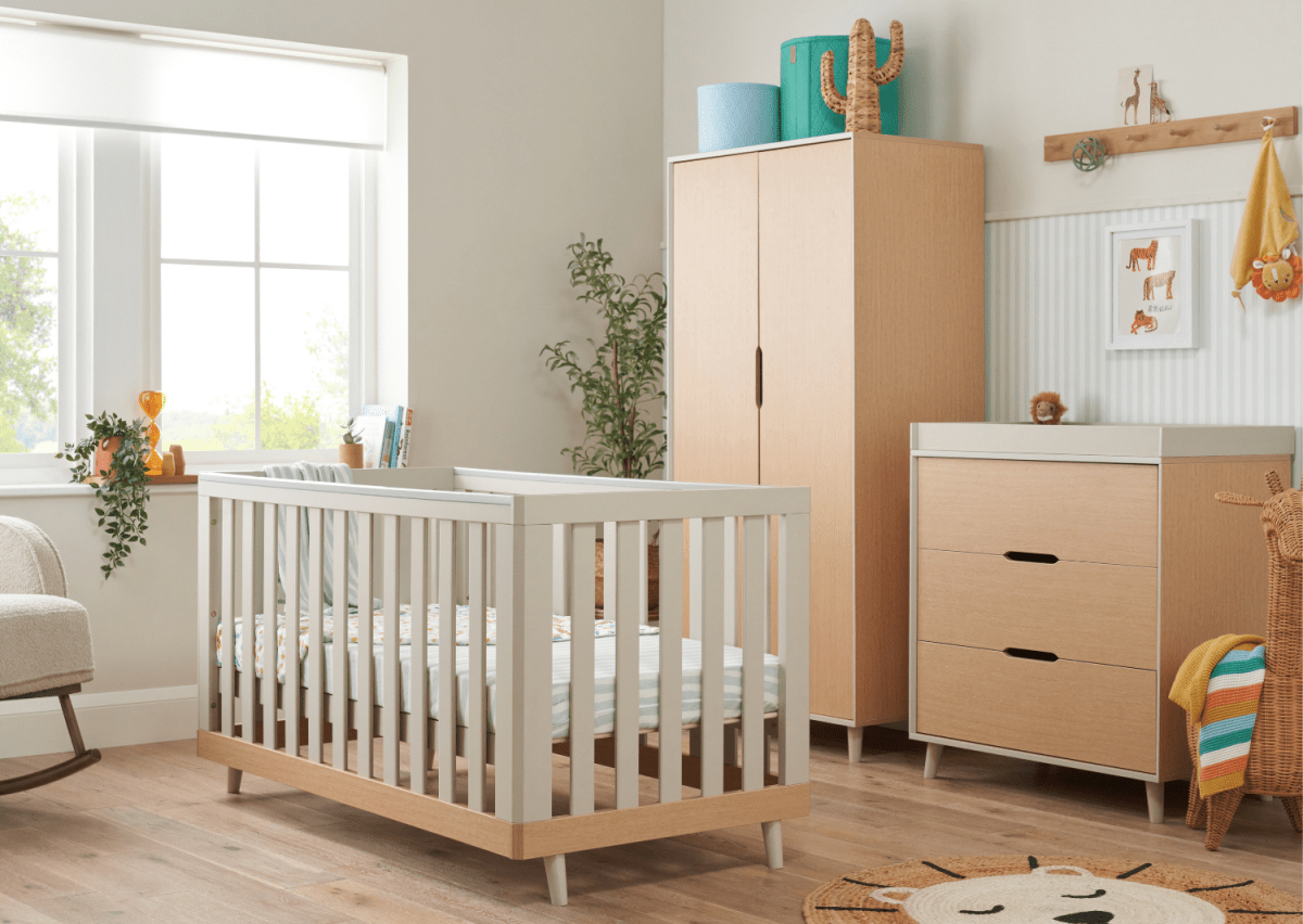 Tutti Bambini Hygge 2 Piece Room Set - Light Oak/White Sand - For Your Little One