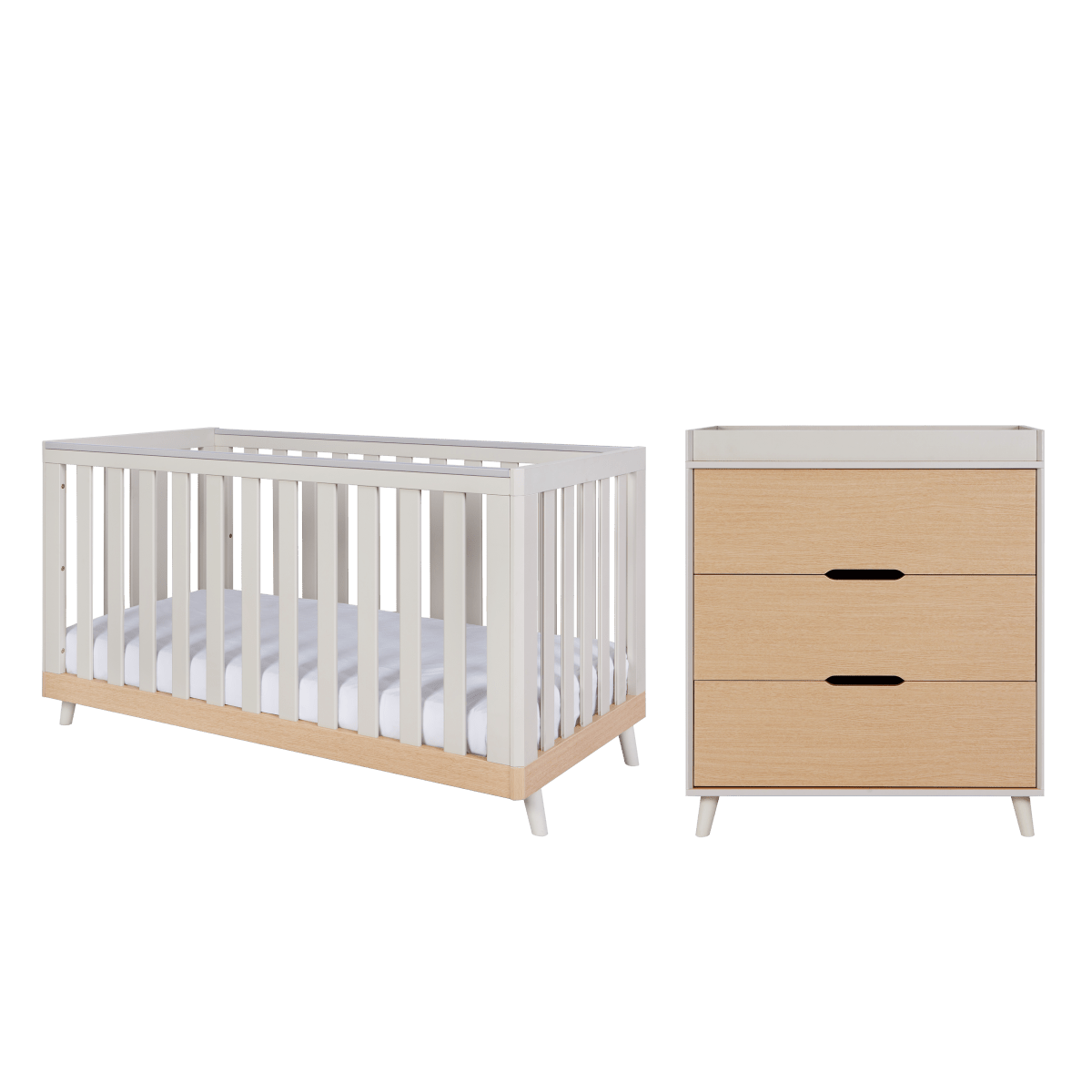 Tutti Bambini Hygge 2 Piece Room Set - Light Oak/White Sand - For Your Little One