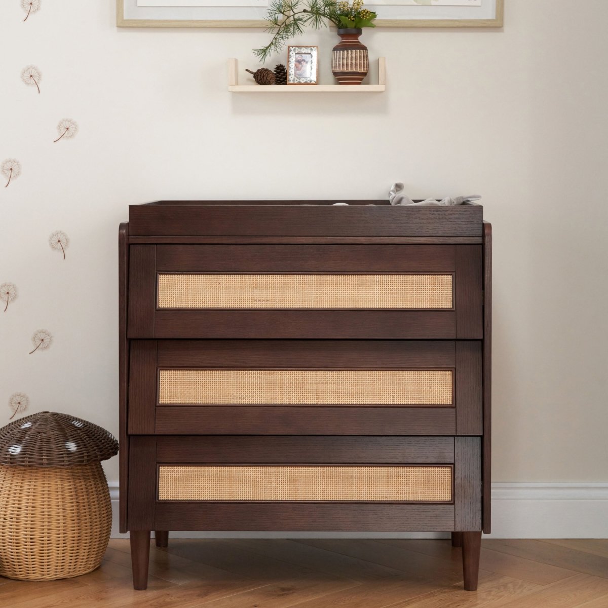 Tutti Bambini Japandi Chest Changer - Warm Walnut - For Your Little One