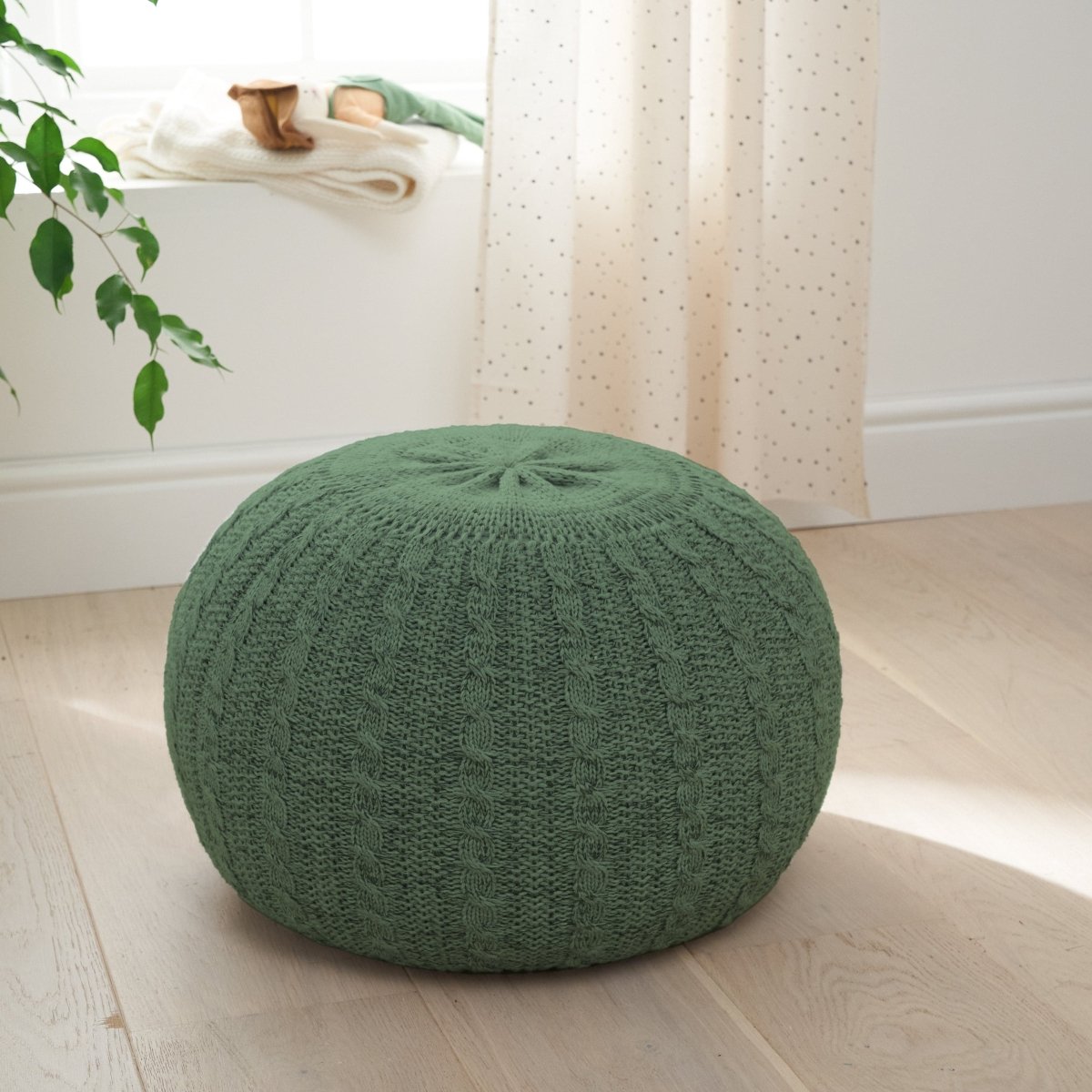 Tutti Bambini Knitted Pouffe - Sage Green - For Your Little One