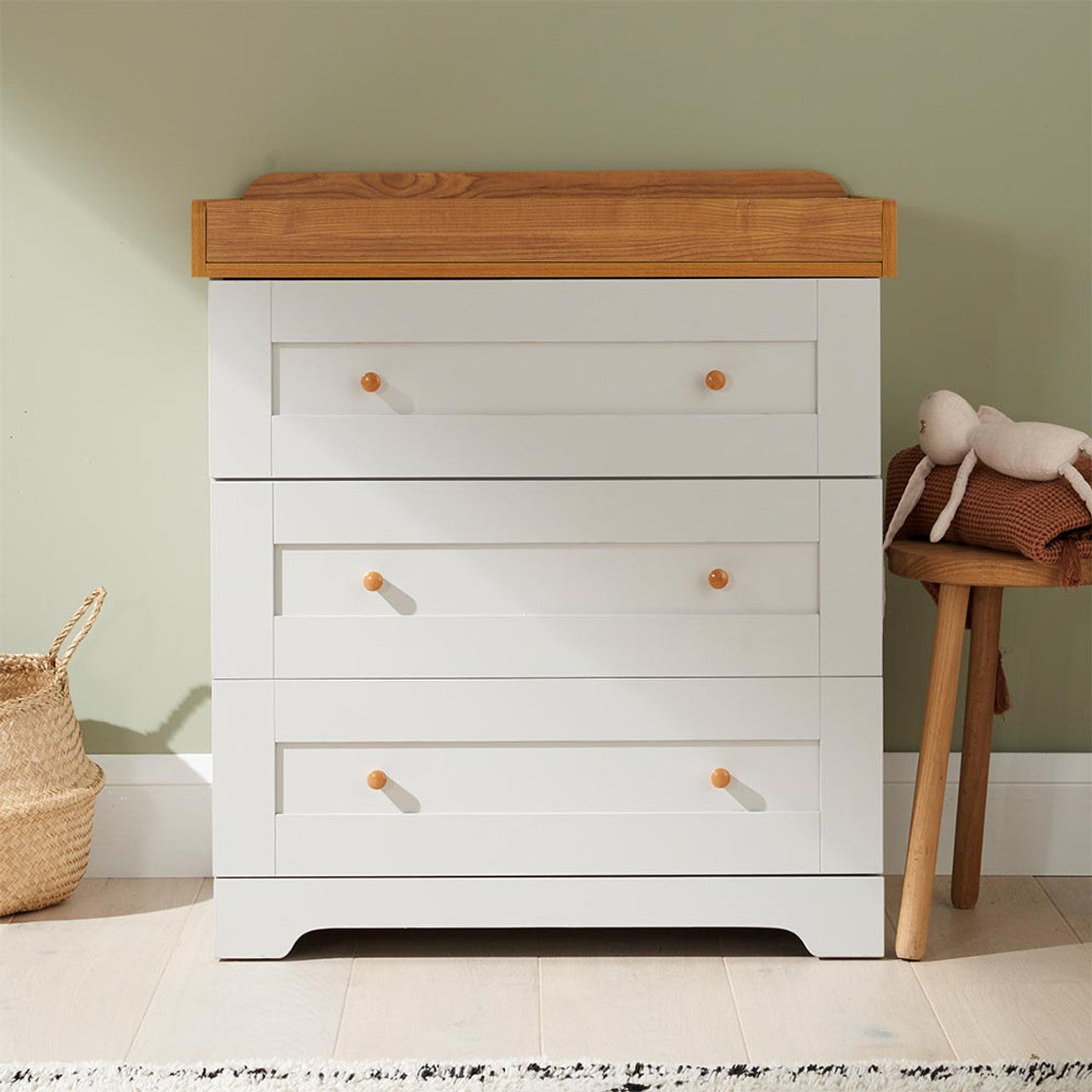 Tutti Bambini Rio Chest Changer - Dove Grey/Oak - For Your Little One