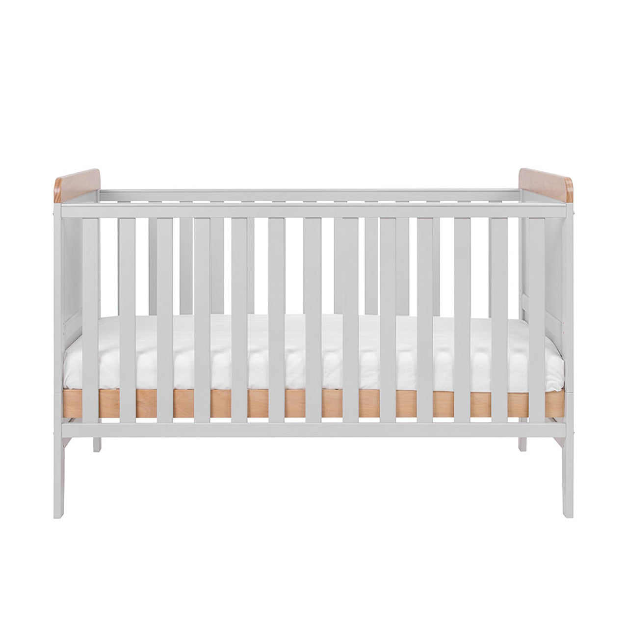 Tutti Bambini Rio Cot Bed with Cot Top Changer & Mattress - Grey/Oak -  | For Your Little One